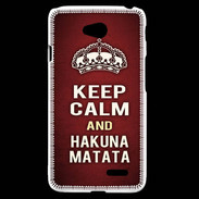 Coque LG L70 Keep Calm and Hakuna Matata Rouge