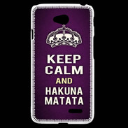 Coque LG L70 Keep Calm and Hakuna Matata Violet
