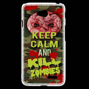 Coque LG L70 Keep Calm and Kill Zombies camouflage