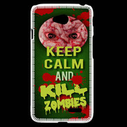 Coque LG L70 Keep Calm and Kill Zombies Vert