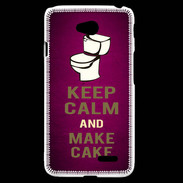 Coque LG L70 Keep Calm and Make cake Rose