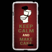 Coque LG L70 Keep Calm and Make cake Rouge