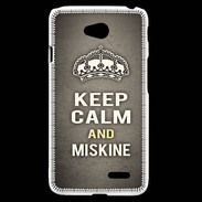 Coque LG L70 Keep Calm and Miskine Gris