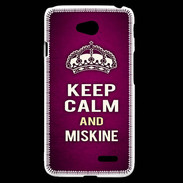 Coque LG L70 Keep Calm and Miskine Rose