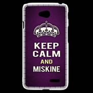 Coque LG L70 Keep Calm and Miskine Violet