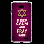Coque LG L70 Keep Calm and Pray jewish Rose