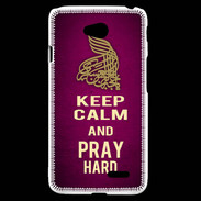 Coque LG L70 Keep Calm and Pray Muslim Rose