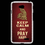 Coque LG L70 Keep Calm and Pray Muslim Rouge