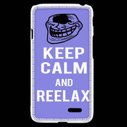 Coque LG L70 Keep Calm and Be Reelax Bleu