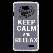 Coque LG L70 Keep Calm and Reelax Gris
