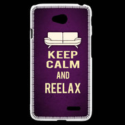 Coque LG L70 Keep Calm and Reelax Violet