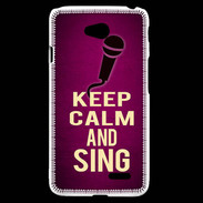 Coque LG L70 Keep Calm and Sing Rose