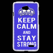 Coque LG L70 Keep Calm and Stay strong Bleu