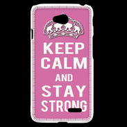 Coque LG L70 Keep Calm and Stay strong Rose