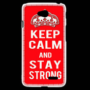 Coque LG L70 Keep Calm and Stay strong Rouge