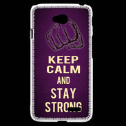 Coque LG L70 Keep Calm and Stay strong Violet