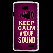 Coque LG L70 Keep Calm and Up Sound Rose