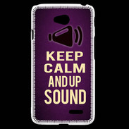 Coque LG L70 Keep Calm and Up Sound Violet