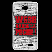 Coque LG L70 Wesh garde la pèche Rouge