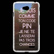 Coque LG L70 Code pin rose ZG