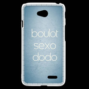 Coque LG L70 Boulot Sexo Dodo Bleu ZG