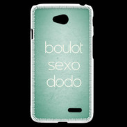 Coque LG L70 Boulot Sexo Dodo Vert ZG