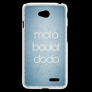 Coque LG L70 Moto Boulot Dodo Bleu ZG