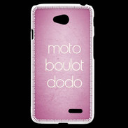 Coque LG L70 Moto Boulot Dodo rose ZG