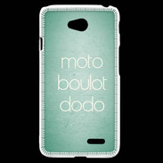 Coque LG L70 Moto Boulot Dodo Vert ZG