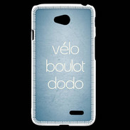 Coque LG L70 Vélo Boulot Dodo Bleu ZG
