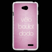 Coque LG L70 Vélo Boulot Dodo Rose ZG