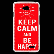 Coque LG L70 Keep calm Be Crazy Rouge