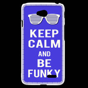 Coque LG L70 Keep Calm Funky Bleu