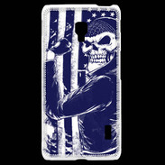 Coque LG F6 Tête de mort Biker USA