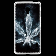 Coque LG F6 Feuille de cannabis en fumée