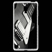 Coque LG F6 Guitare en noir et blanc