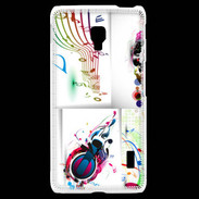 Coque LG F6 Abstract musique