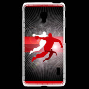 Coque LG F6 Illustration Handball en noir et rouge