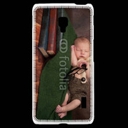 Coque LG F6 Bébé dormant sur des livres