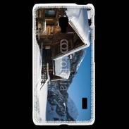 Coque LG F6 Chalet enneigé