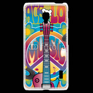 Coque LG F6 Peace love music 3