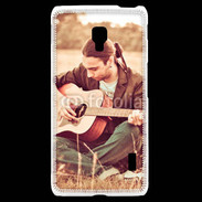 Coque LG F6 Guitariste peace and love 1