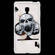 Coque LG F6 Carte tête de mort trèfle