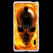 Coque LG F6 crâne en feu