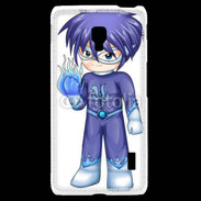 Coque LG F6 Chibi style illustration of a superhero