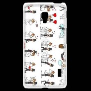 Coque LG F6 Bande dessinée de mariés