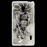 Coque LG F6 Visage de guerrier en dessin 52