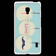Coque LG F6 I love moustache 5