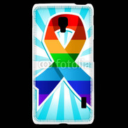 Coque LG F6 Rainbow Pride Ribbon