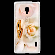 Coque LG F6 Alliance sur fond de rose